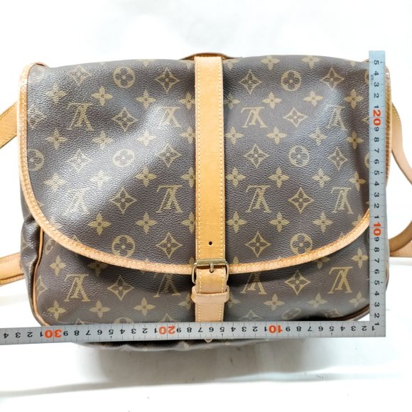 Louis Vuitton LV Shoulder Bag Saumur 35 Browns Monogram - Picture 2 of 9